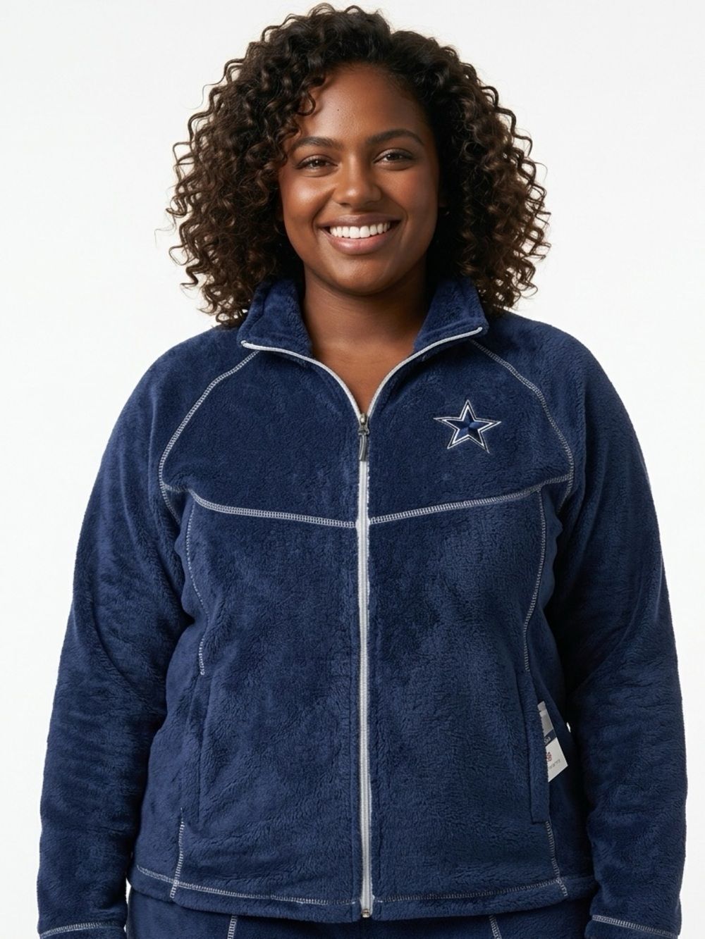 NFL TEAM APPAREL | Dallas Cowboys Navy Blue Fleece Zip Up Jacket Women’s Size 2X